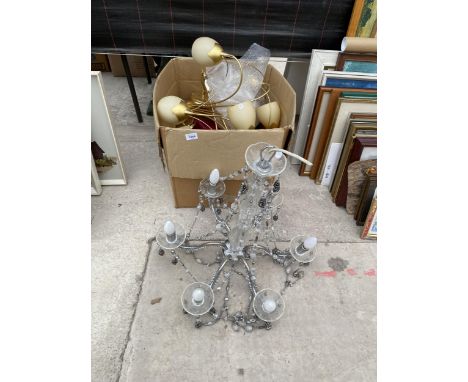 FOUR VARIOUS DECORATIVE LIGHT FITTINGS 