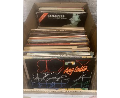 A QUANTITY OF APPROXIMATELY 80 LP VINYL RECORDS PLUS A FEW SINGLE RECORDS TO INCLUDE JIMI HENDRIX, SIMON AND GARFUNKEL, ELTON