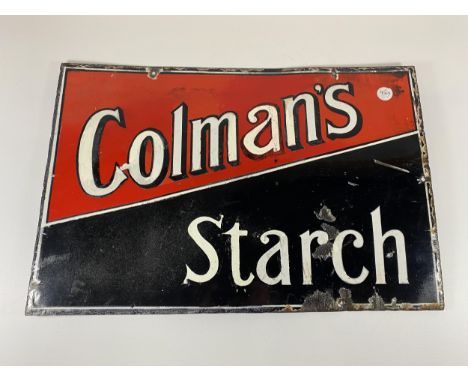 A VINTAGE COLMAN'S STARCH ENAMEL SIGN 