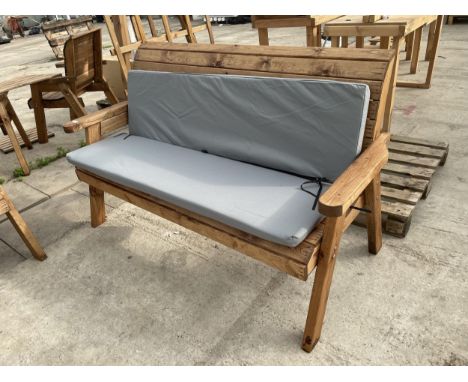 AN AS NEW EX DISPLAY CHARLES TAYLOR THREE SEATER BENCH *PLEASE NOTE VAT TO BE CHARGED ON THIS ITEM* 