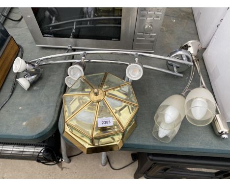 THREE VARIOUS LIGHT FITTINGS 