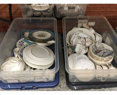 TWO BOXES OF ROYAL WORCESTER AND ROYAL STANDARD, ETC CHINA 