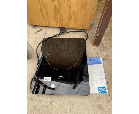 AN AS NEW ELECTRIC BEKO SINGLE RING INDUCTION HOB 