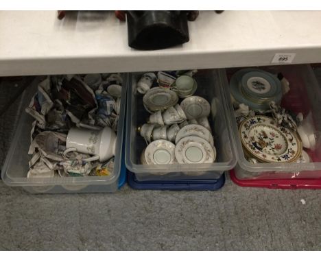 THREE BOXES OF ROYAL WORCESTER, PARAGON, ETC CHINA 