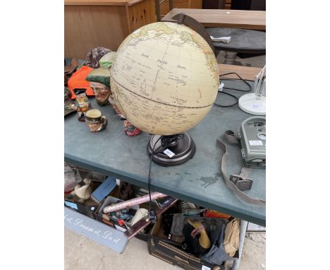 A WORLD GLOBE LAMP 