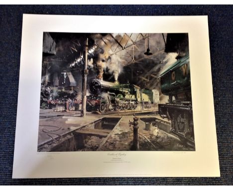 Railway Print 17x20 titled Castles at Tyseley by the artist Terence Cuneo (millennium edition) 450/850. 165th Anniversary of 
