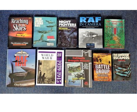 Military Book Collection 10, hardback book titles included are Battle Group, The Sergeant Escapers, Spitfire Propaganda Postc