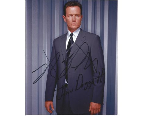 Robert Patrick signed 10x8 colour photo portrait in smart suit. Good Condition. All autographs are genuine hand signed and co