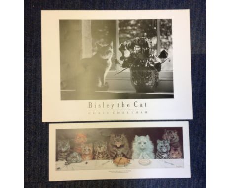 Cat collection two prints includes 18x24 photo print Bisley the Cat by Chris Cheetham and 22x9 print titled What we are about