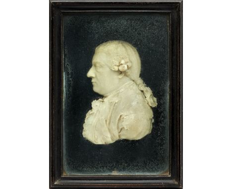 WAX PORTRAIT OF GIUSEPPE BARETTI Giuseppe Plura il Giovane, 1777 Wax sculpture of Giuseppe Baretti facing left. Incribed at t