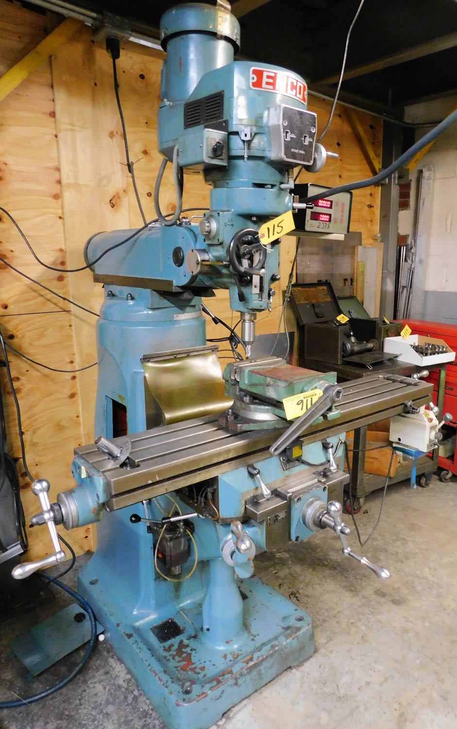 ENCO MDL. 100.1599 KNEE TYPE VERTICAL MILLING MACHINE, 1.5KW MOTOR, 70