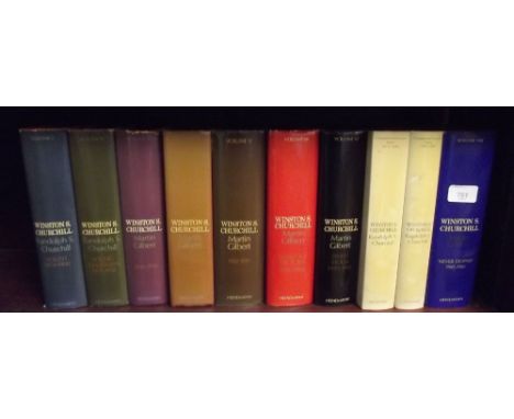 A set of eight books 'Winston S Churchill' by Randolph S Churchill, published 1966 - first edition with dust jackets