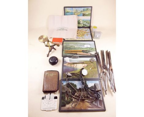 A group of collectables to include curling tongs, postal scales, Dairy butter wraps etc