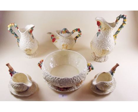 A group of seven items of Clarice Cliff  'Harvest' pattern