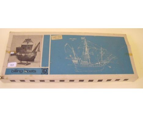 A vintage 'Billing Boats' wooden model boat kit - boxed complete