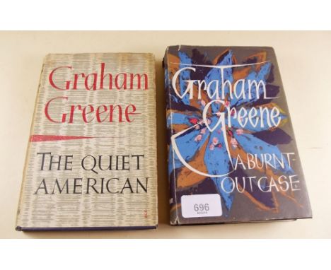 Graham Greene - 'The Quiet American' first edition 1955, and 'A Burnt Out Case' first edition 1961