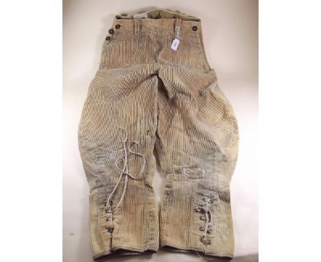 A pair of Womens Land Army cord breeches
