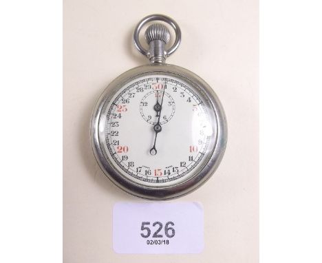 A Court & Co WWII military stop watch - marked to reverse with military arrow and 1/10 MKII, No. 795 1939