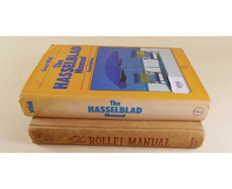 Two camera manuals, the Hasselblad Manual 2nd edition and the Rollei Manual on Twin Lens Photography