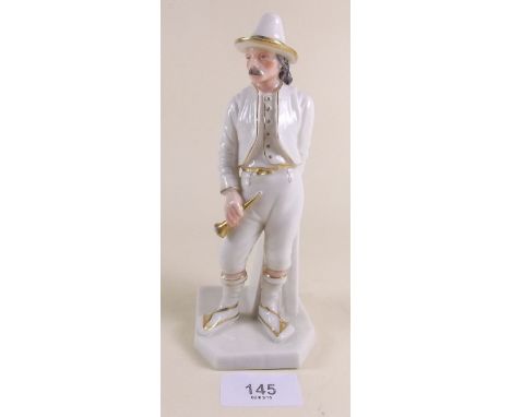 A Royal Worcester figure of an Italian musician holding a pipe, modelled by Hadley, circa 1890