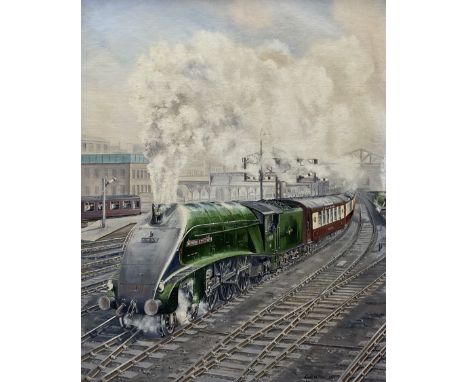 E Bolton (British 20th Century): Andrew K McKosh Steam Locomotive, oil on board signed and dated 1981, 49cm x 39cm 