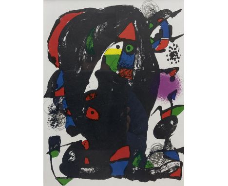Joan Miró (Spanish 1893-1983): Untitled - Abstract Composition, colour lithograph unsigned, dated 1981 on label verso 31cm x 