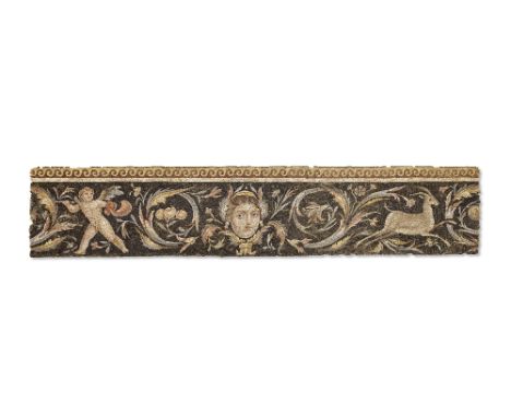 A Roman marble mosaic panel with Eros hunting a stagCirca 3rd-4th Century A.D.312cm long, 68cm high, mounted Footnotes:Proven