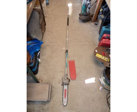 A long reach chainsaw arm.