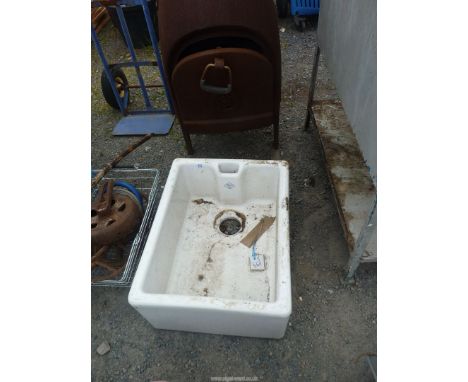 A "Shaws original" Belfast sink, 23 1/2" x 18" x 10 1/2" high.