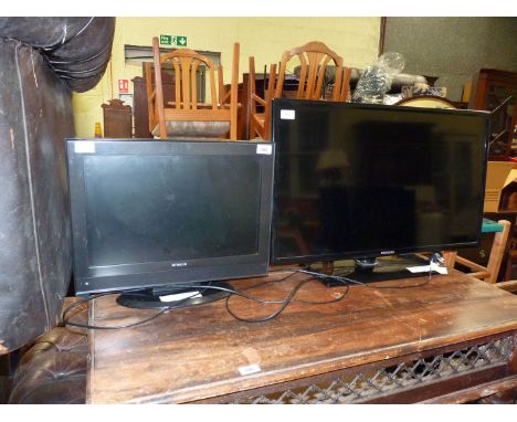 A "Samsung" 31" TV plus another (no remotes).