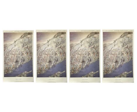 Zaha HADID (1950-2016) Four Planetary Architecture II Exhibition Posters Publicising an exhibition held 18th November - 17th 