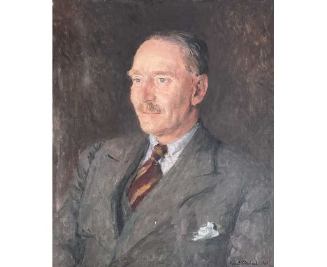 Rupert SHEPHARD (1909-1992)  Portrait of Captain Fry Goldie Taubman (1948)  
 
Oil on canvas

 
61 x 50.6 cm
Postage for this