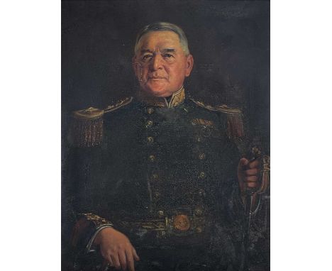 Frank Watson WOOD (1862-1953) Portrait of a Naval Officer  Oil on canvas
Signed
90cm x 70cm