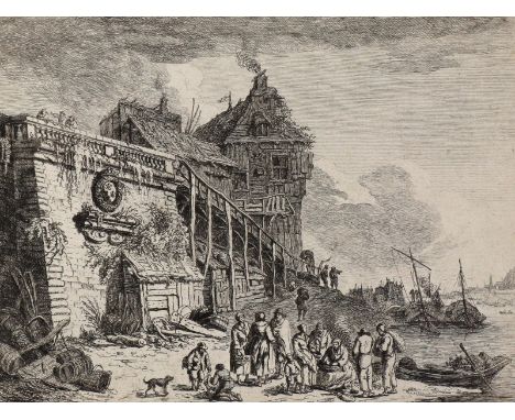Weirotter, Franz Edmund: (1730 Innsbruck - Wien 1771). 3 Radierungen auf 2 Bl. Bütten. Zw. 9,2 x 15,5 u. 15 x 20 cm. 2 Rad. m