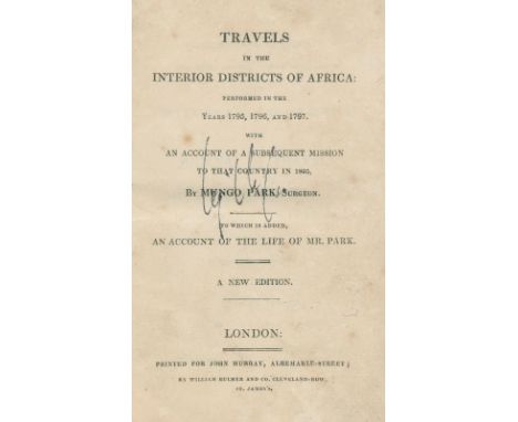 Park,M.: Travels in the interior districts of Africa: performed in the years 1795, 1796 and 1797. With an appendix, containin