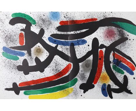 Sechs Lithographien in:: Joan Miro. Litografo I. Barcelona, Ed. Poligrafa 1972. Gr.4°. Mit 6 (von 12, inkl. Umschl.) tls. dpl