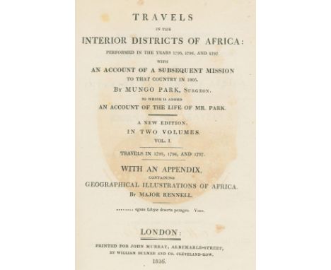 Park,M.: Travels in the Interior Districts of Africa. A new ed. in two vol. 2 Bde. - Bd. 1: Travels in 1795, 1796, and 1797. 