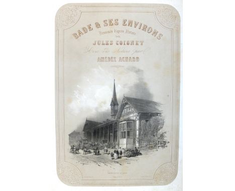 Baden-Baden u. Umgebung.: 18 (inkl. Titel, st. 28) getönte Lithographien aus: Coignet Bade &amp; ses environs, um 1860. Blgr.