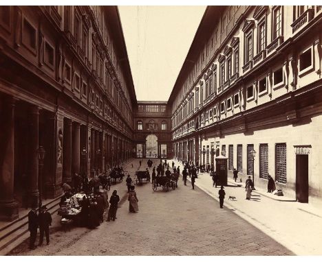 Florenz.: 10 Bl. s/w. Photographien mit Sehenswürdigkeiten der Stadt, bei Ed. Alinari bzw. Brogi, um 1900. 4° u. Qu.4°. Zw. 2