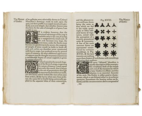 Kelmscott Press.- Ruskin (John) The Nature of Gothic: a Chapter of The Stones of Venice, one of 500 copies on Flower paper, p