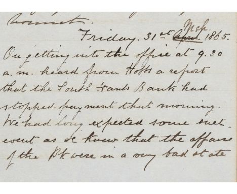 Hampshire Bank bankruptcy.- Grant (William, junior, banker, partner in Grant, Gillman and Long Bank, b. 1839 and Sophia Grant