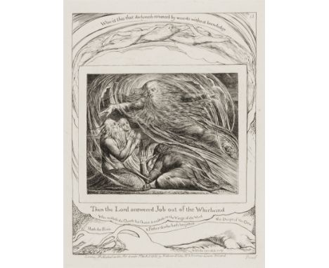 Blake (William, 1757-1827) "Then the Lord answered Job out of the Whirlwind", plate 13 from Illustrations of the Book of Job,