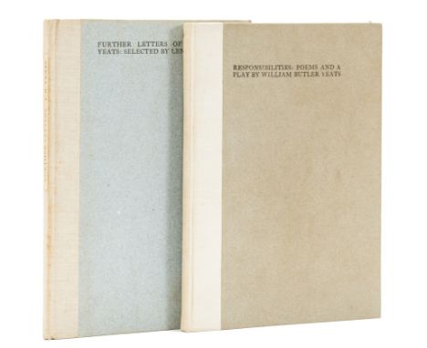 Yeats (Willam Butler) Responsibilities: Poems and a Play, number 90 of 400 copies, preliminiary verse and colophon printed in