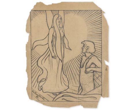 Forbes-Robertson (Eric, 1865-1935) Visitation, 1893, an original illustration for Frances Forbes-Robertson's 'The Devil's Pro