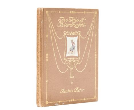 Potter (Beatrix) The Tale of Peter Rabbit, first edition, early printing, deluxe issue, colour frontispiece, plain title vign