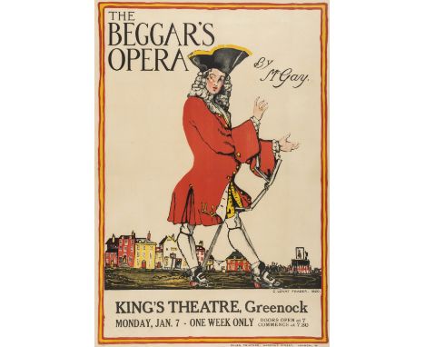 Fraser (Claud Lovat).- Beggar's Opera.- Fraser (Claud Lovat) Poster for 'The Beggar's Opera'...King's Theatre, Greenock, colo