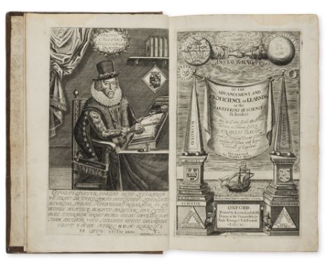 Bacon (Sir Francis) Of the Advancement and Proficience of Learning or the Partitions of Sciences IX Bookes, first edition in 