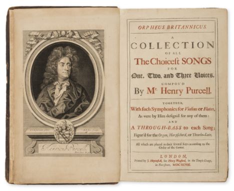 Music.- Purcell (Henry) Orpheus Britannicus. A Collection of all the Choicest Songs for One, Two, and Three Voices, first edi