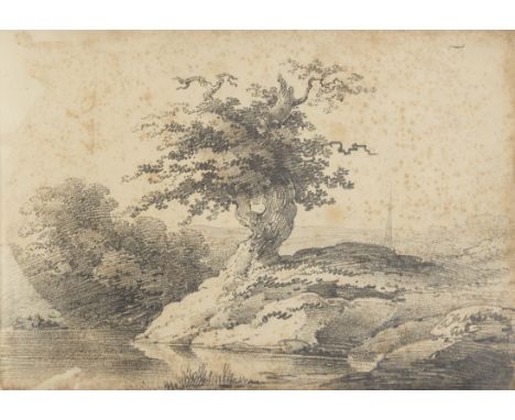 Burgess (Henry William, c. 1792-1844), Two sketchbooks with Romantic landscapes and tree studies, containing 21 leaves with g