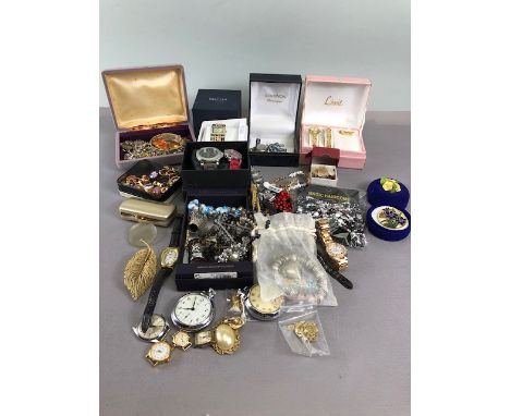 Costume jewellery and watches, collection of vintage costume jewellery to include watches buy Concerta, Sekonda ,Constantine,